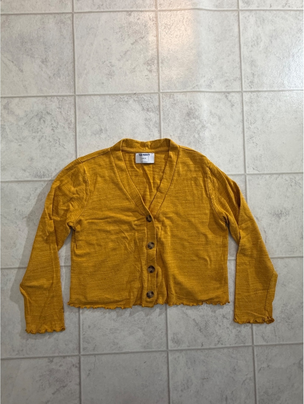 Old Navy mustard button front cardigan size L 10 to 12